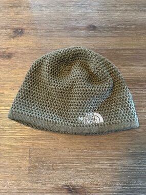 🟡EUC🟡 The North Face Green Unisex Beanie with Inner Fleece Banded Liner